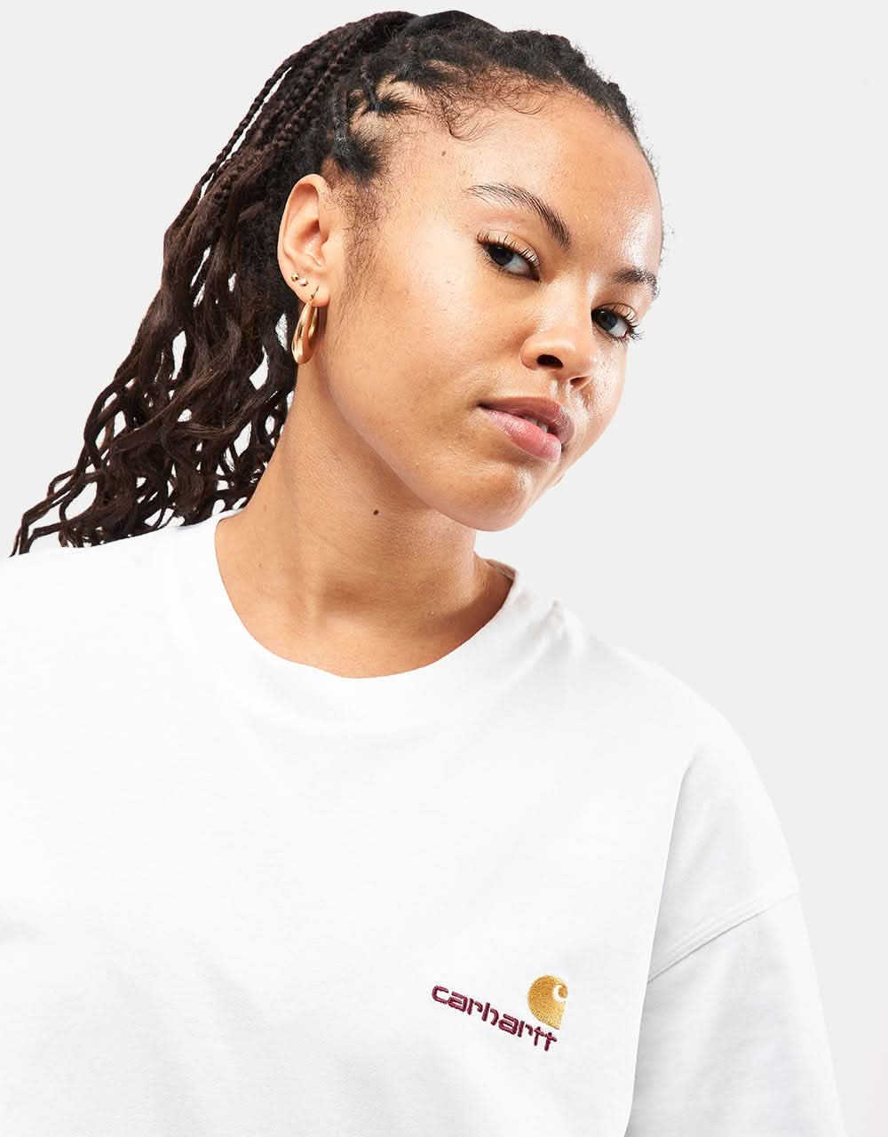 Carhartt WIP S/S American Script T-Shirt - White - Image 6