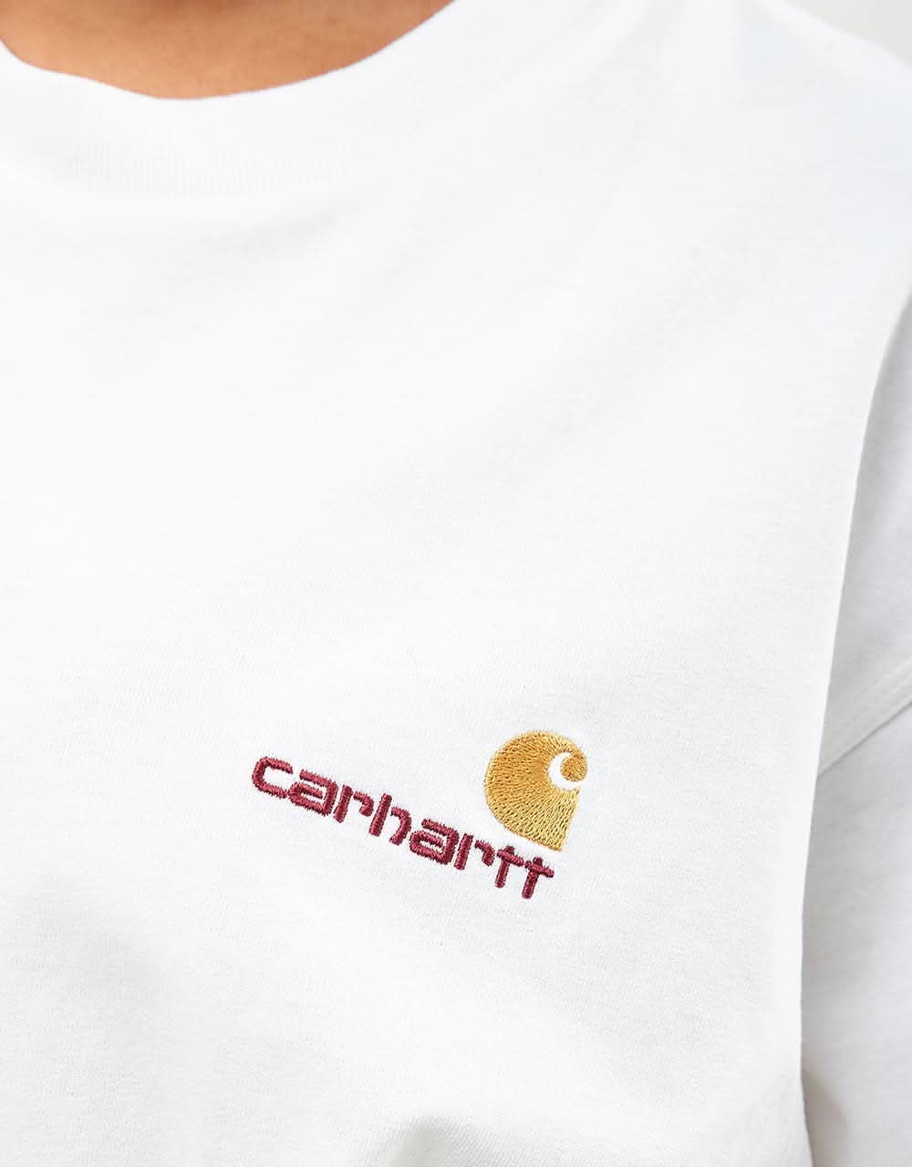 Carhartt WIP S/S American Script T-Shirt - White - Image 7