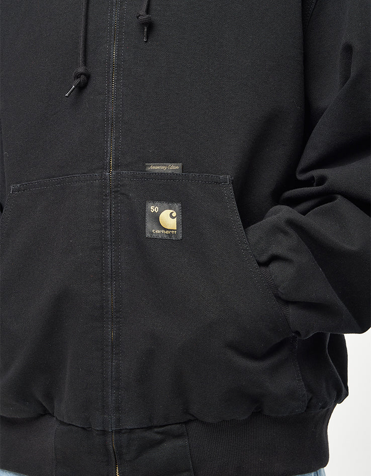 Carhartt WIP 50 Years Anniversary Reversible OG Active Jacket Canvas - Black/USA Red (Rinsed) - Image 11