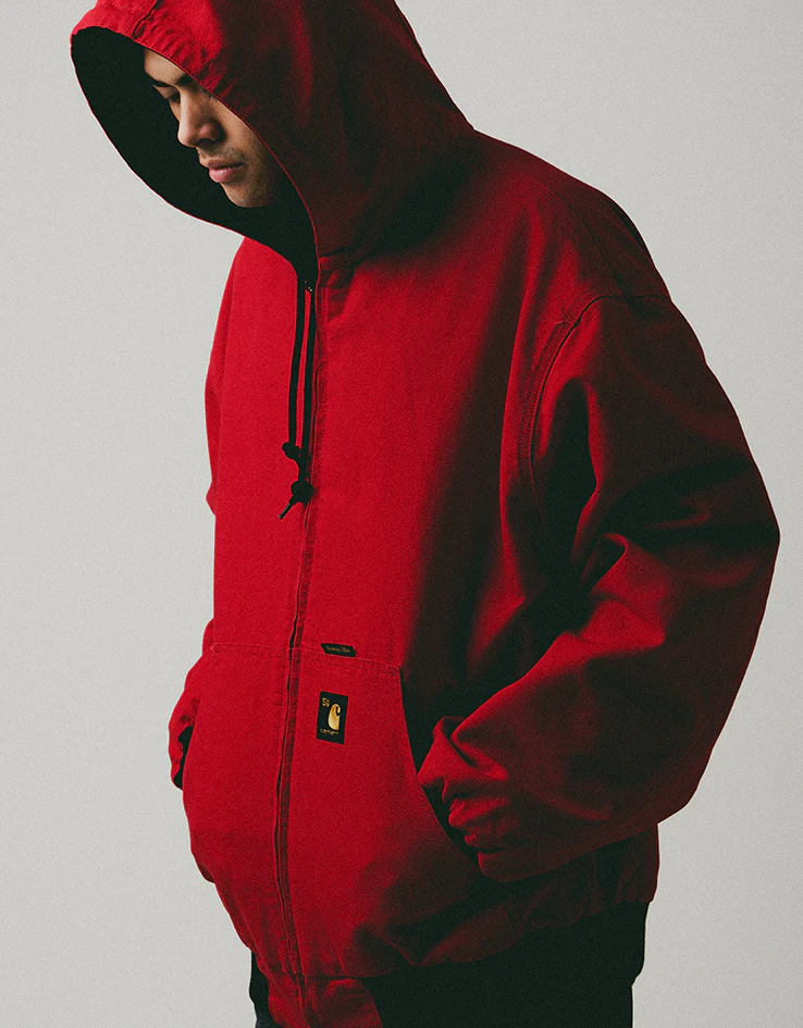 Carhartt WIP 50 Years Anniversary Reversible OG Active Jacket Canvas - Black/USA Red (Rinsed) - Image 2