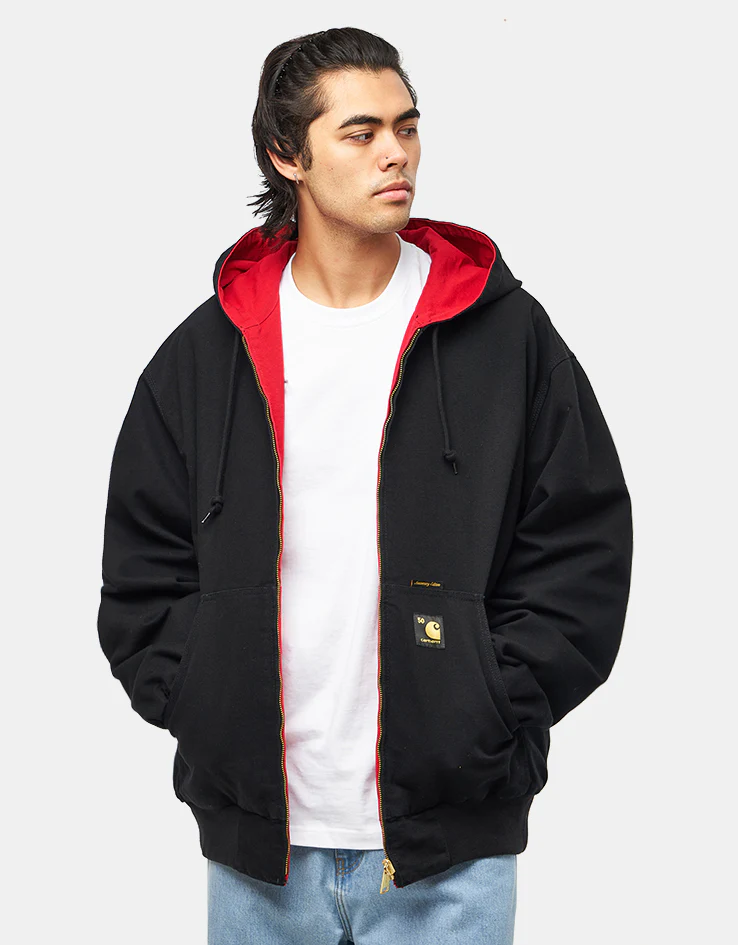 Carhartt WIP 50 Years Anniversary Reversible OG Active Jacket Canvas - Black/USA Red (Rinsed) - Image 3