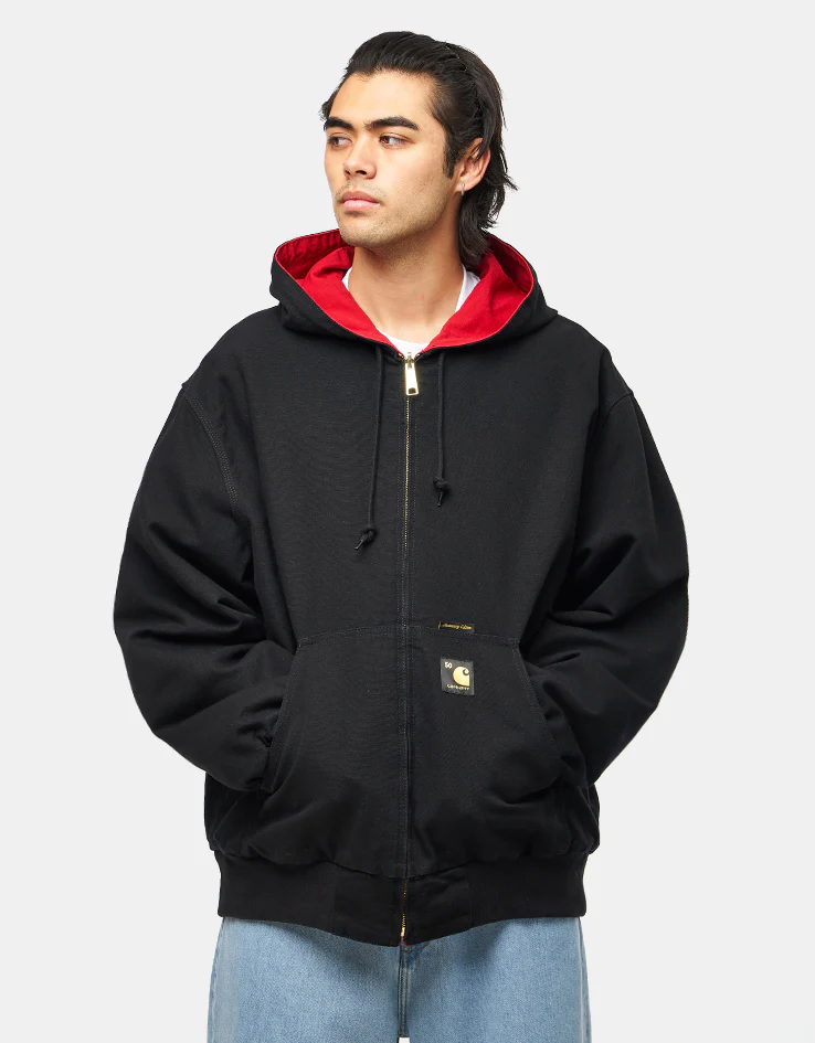 Carhartt WIP 50 Years Anniversary Reversible OG Active Jacket Canvas - Black/USA Red (Rinsed) - Image 5