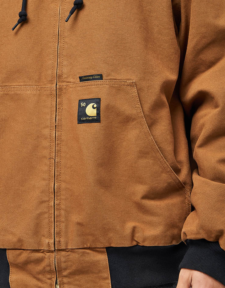 Carhartt WIP 50 Years Anniversary Reversible OG Active Jacket Canvas - Hamilton Brown/Camo Tree Bark (Rinsed) - Image 11