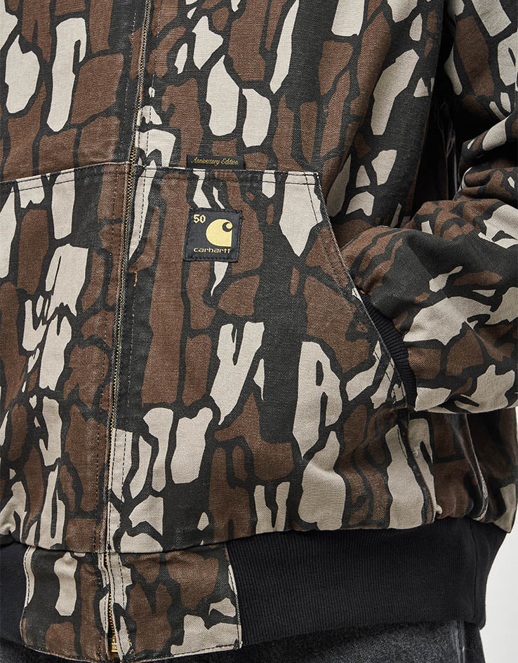 Carhartt WIP 50 Years Anniversary Reversible OG Active Jacket Canvas - Hamilton Brown/Camo Tree Bark (Rinsed) - Image 12