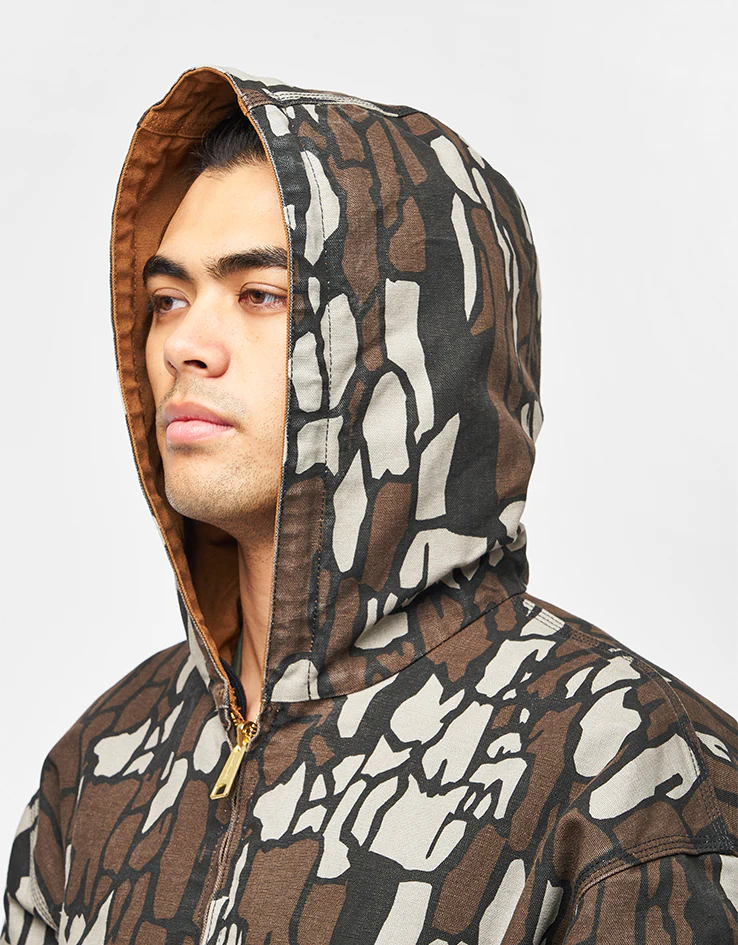 Carhartt WIP 50 Years Anniversary Reversible OG Active Jacket Canvas - Hamilton Brown/Camo Tree Bark (Rinsed) - Image 13