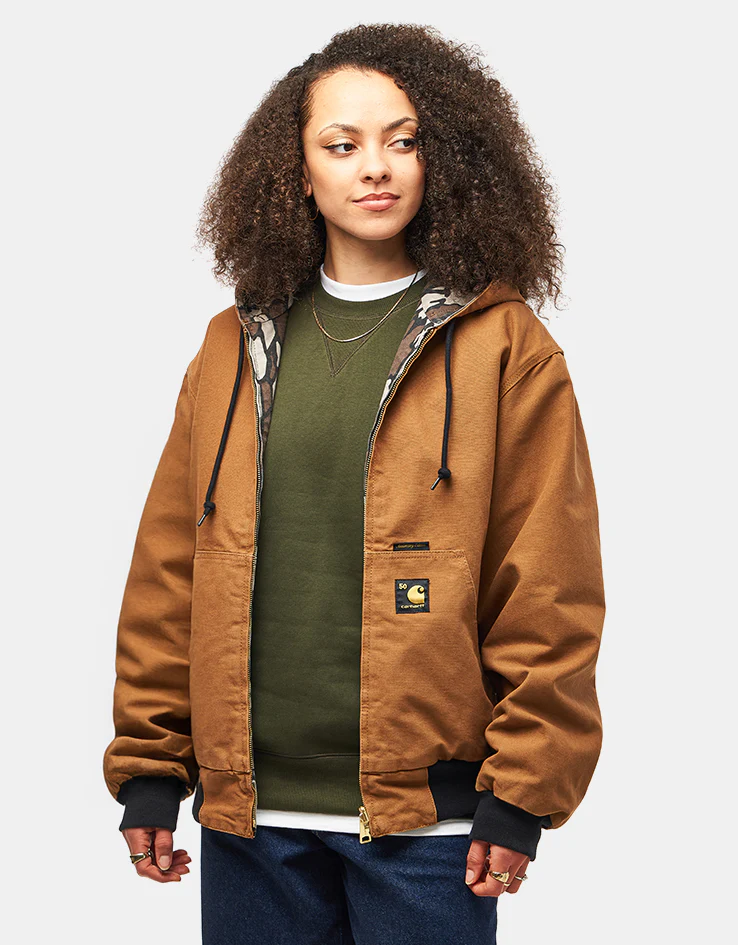 Carhartt WIP 50 Years Anniversary Reversible OG Active Jacket Canvas - Hamilton Brown/Camo Tree Bark (Rinsed) - Image 17