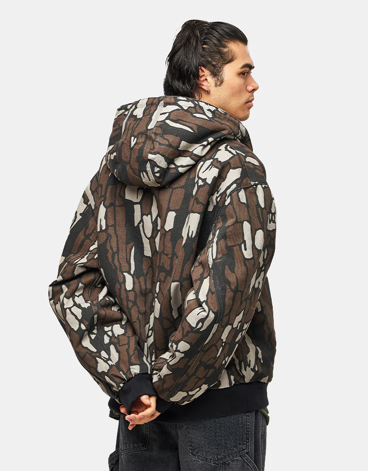 Carhartt WIP 50 Years Anniversary Reversible OG Active Jacket Canvas - Hamilton Brown/Camo Tree Bark (Rinsed) - Image 8