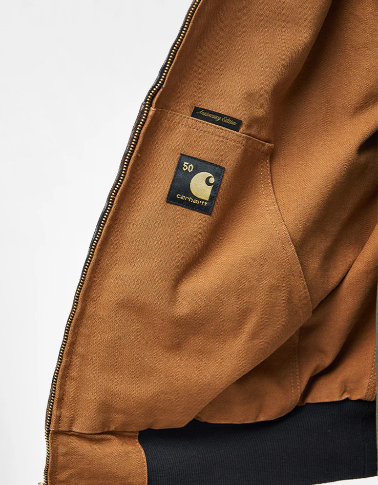 Carhartt WIP 50 Years Anniversary Reversible OG Active Jacket Canvas - Hamilton Brown/Camo Tree Bark (Rinsed) - Image 9