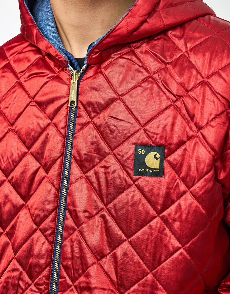 Carhartt WIP 50 Years Anniversary Reversible OG Active Jacket Denim - Blue/USA Red (Stone Bleached) - Image 11