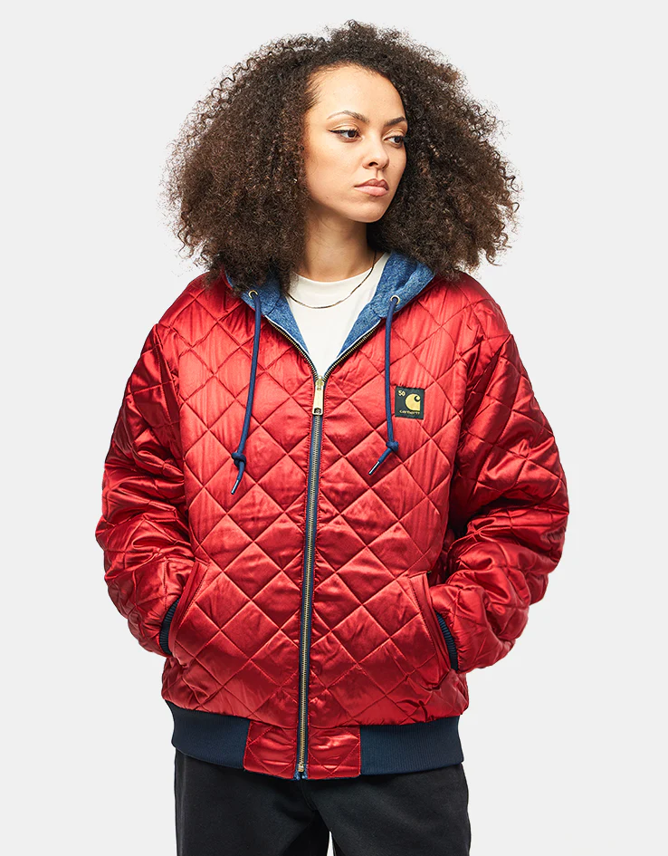 Carhartt WIP 50 Years Anniversary Reversible OG Active Jacket Denim - Blue/USA Red (Stone Bleached) - Image 14