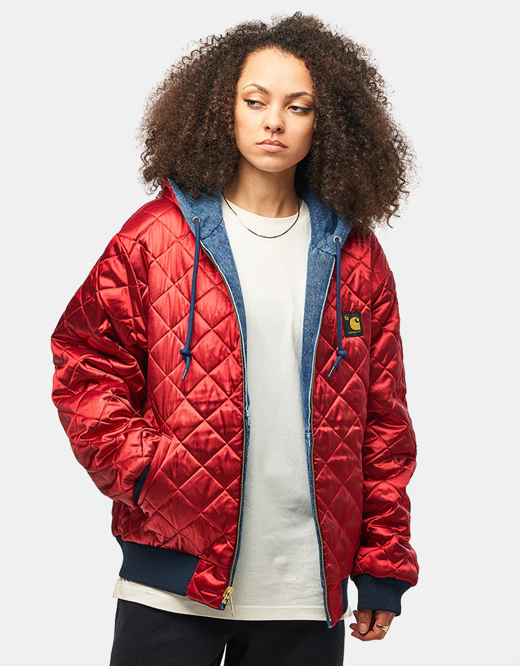 Carhartt WIP 50 Years Anniversary Reversible OG Active Jacket Denim - Blue/USA Red (Stone Bleached) - Image 18