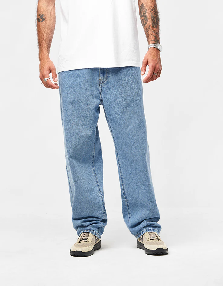 Carhartt WIP Aaron Pant - Blue (Stone Bleached)