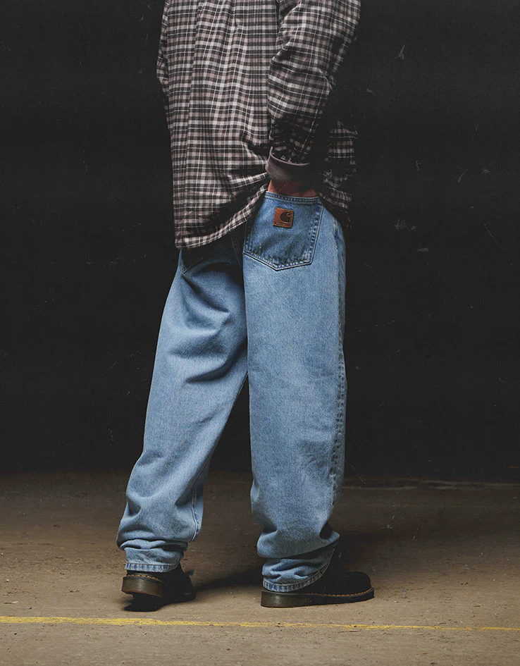 Carhartt WIP Aaron Pant - Blue (Stone Bleached) - Image 2