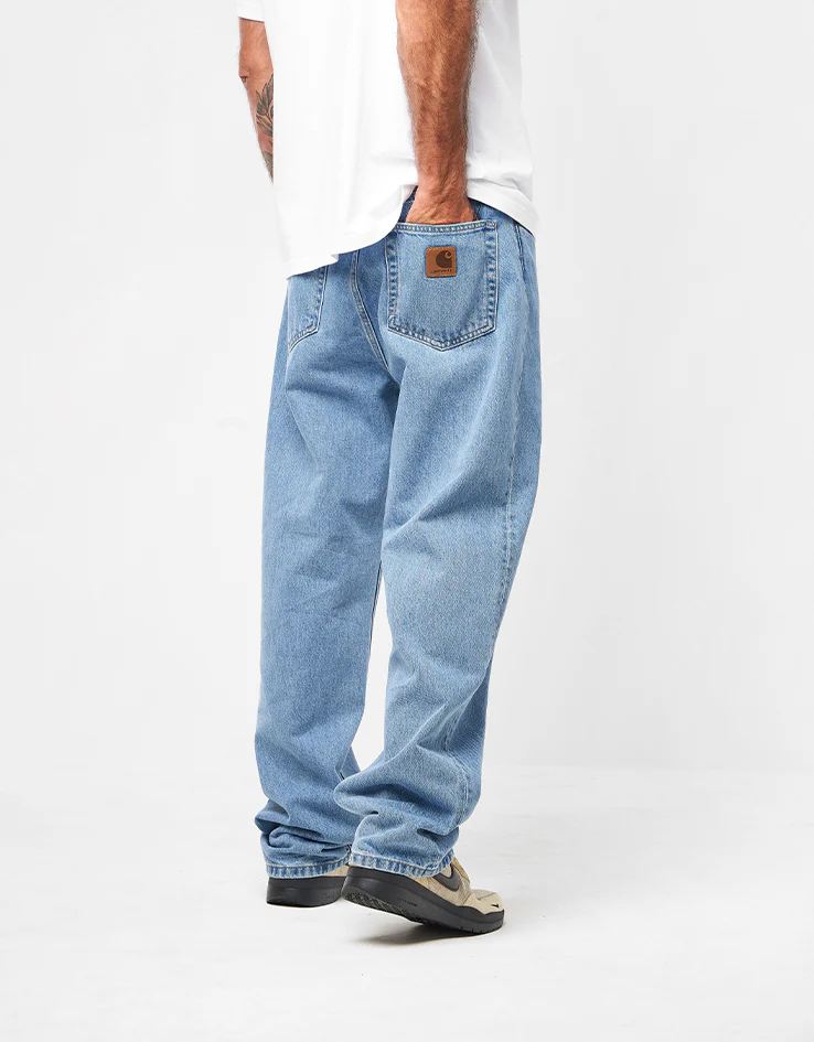 Carhartt WIP Aaron Pant - Blue (Stone Bleached) - Image 3