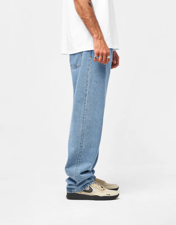 Carhartt WIP Aaron Pant - Blue (Stone Bleached) - Image 4