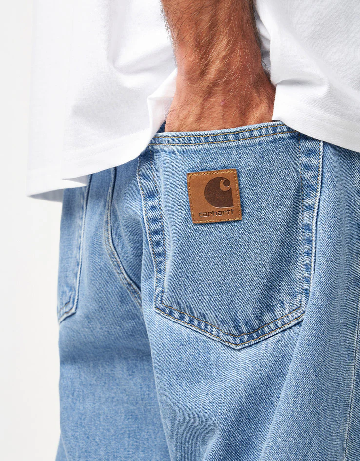 Carhartt WIP Aaron Pant - Blue (Stone Bleached) - Image 5