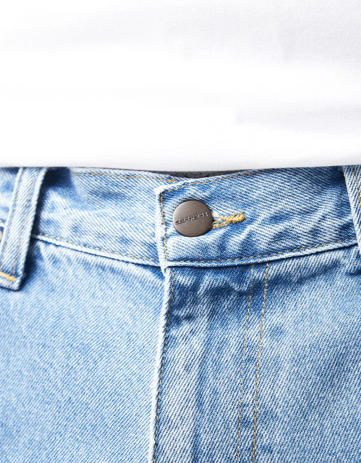 Carhartt WIP Aaron Pant - Blue (Stone Bleached) - Image 6