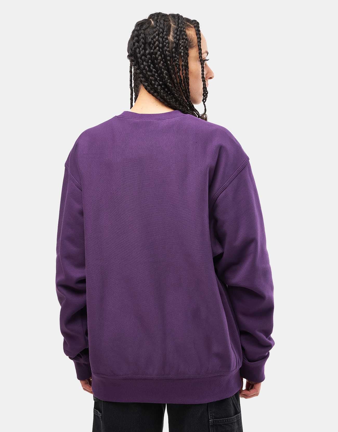 Carhartt WIP American Script Sweatshirt - Huckleberry - Image 5