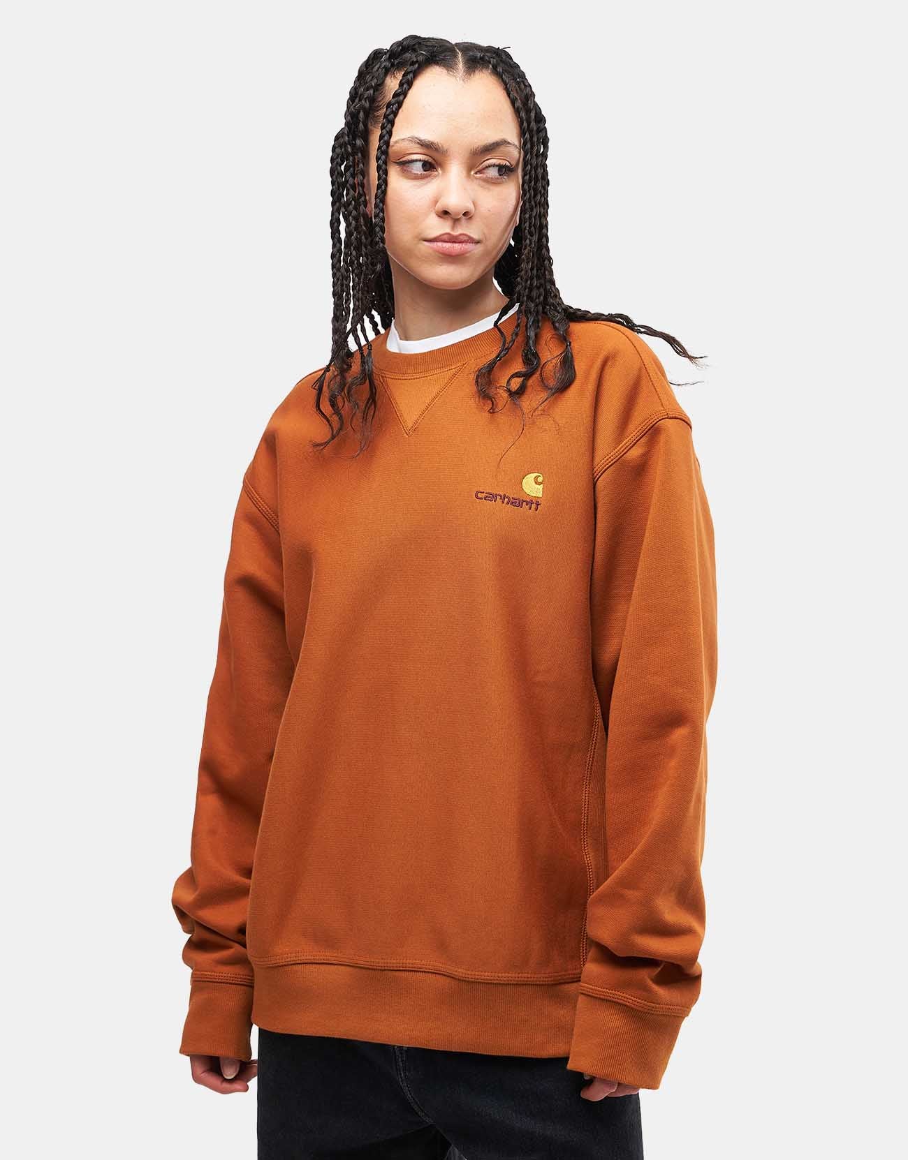 Carhartt WIP American Script Sweatshirt - Sienna - Image 4