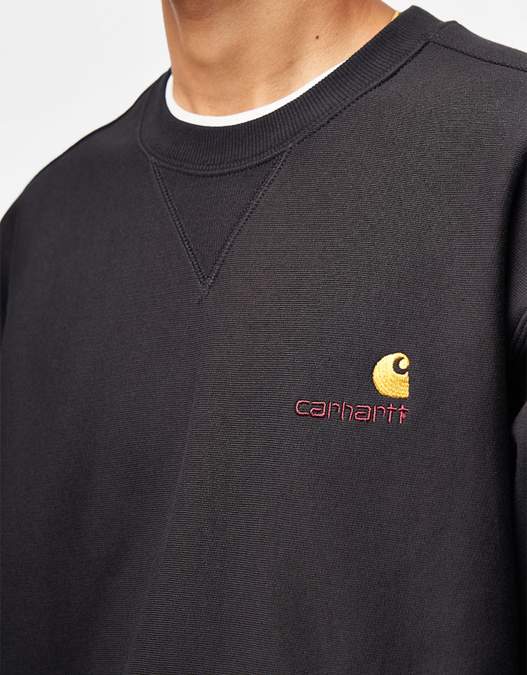 Carhartt WIP American Script Sweatshirt - Black - Image 3