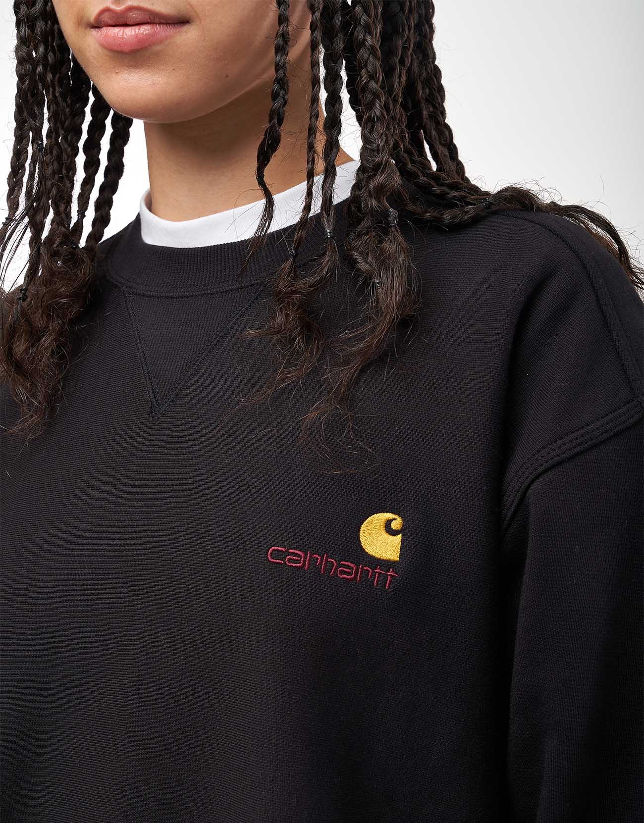 Carhartt WIP American Script Sweatshirt - Black - Image 8