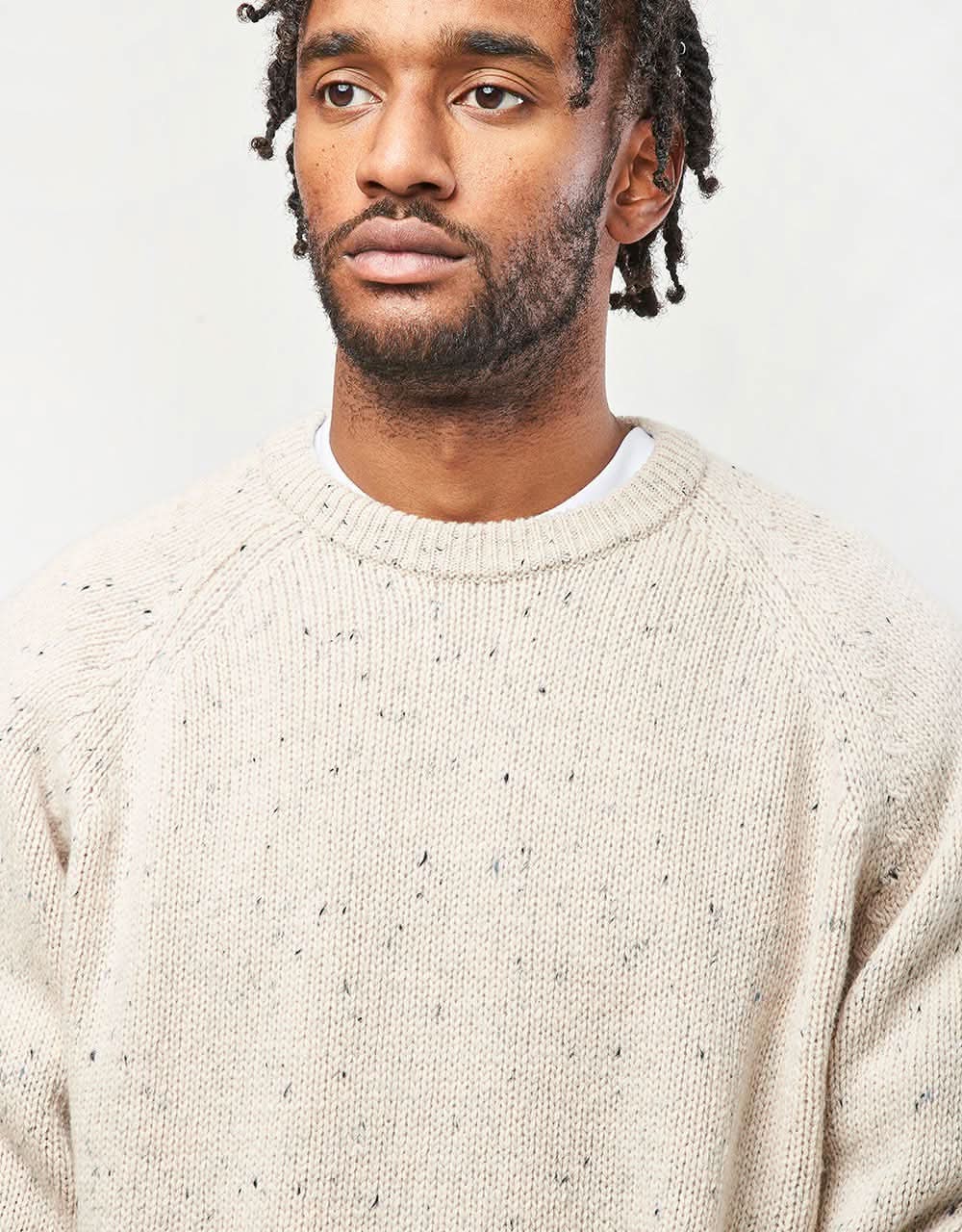 Carhartt WIP Anglistic Sweater - Speckled Moonbeam - Image 3