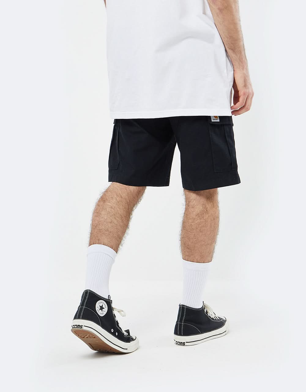 Carhartt WIP Aviation Shorts - Black (Rinsed) - Image 3