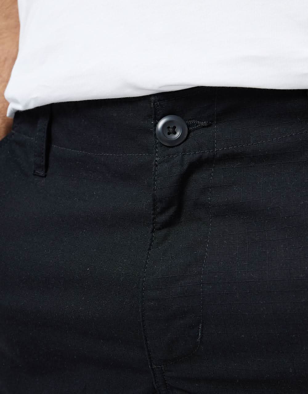 Carhartt WIP Aviation Shorts - Black (Rinsed) - Image 4