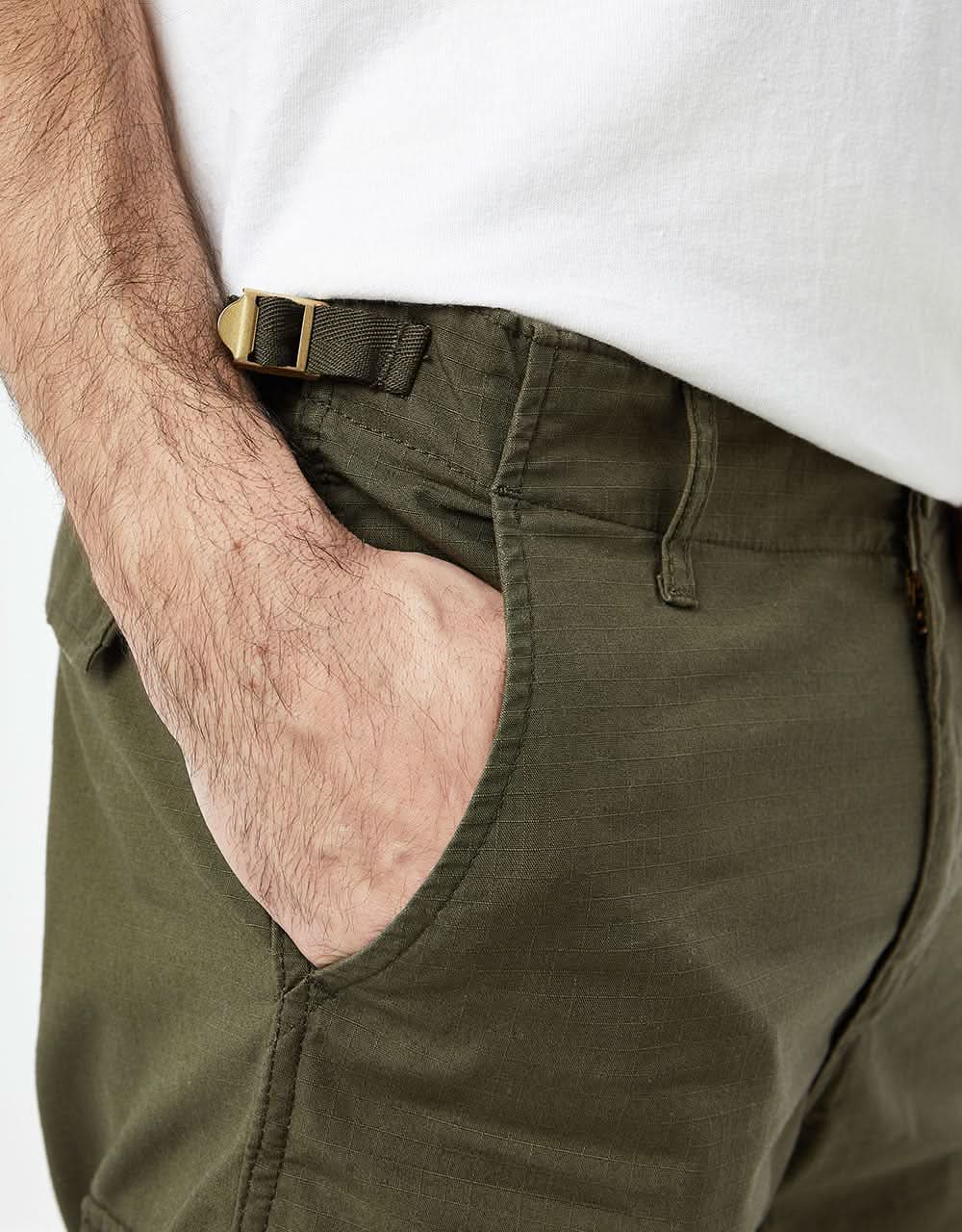 Carhartt WIP Aviation Shorts - Cypress (Rinsed) - Image 3