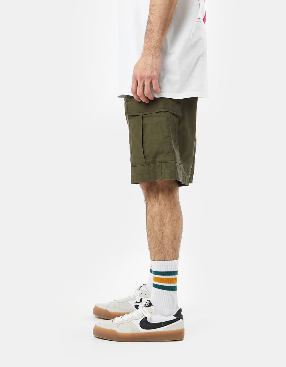 Carhartt WIP Aviation Shorts - Cypress (Rinsed) - Image 6
