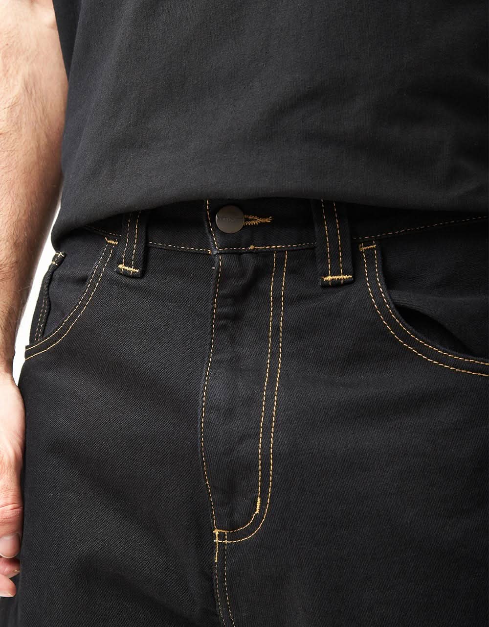 Carhartt WIP Brandon Pant - Black (Rinsed) - Image 6