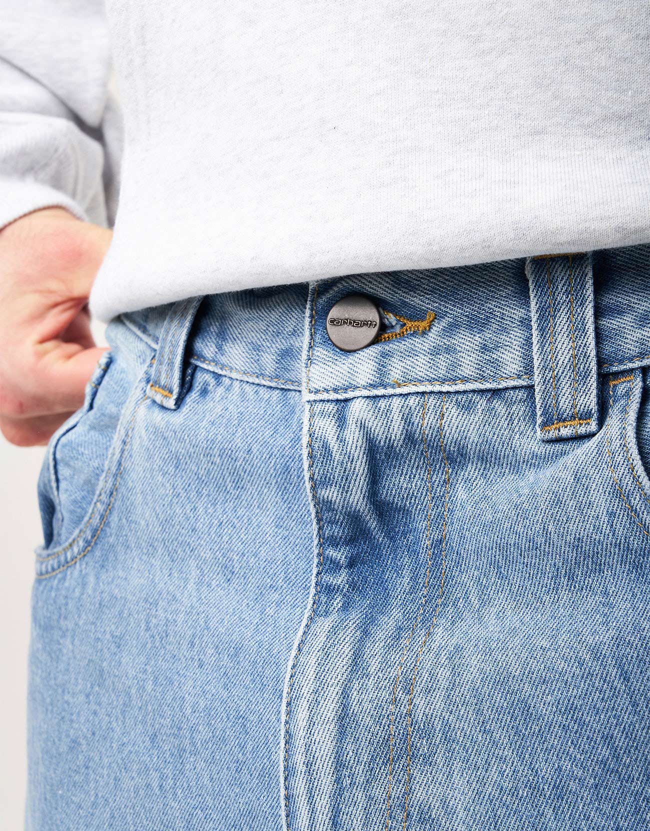 Carhartt WIP Brandon Pant - Blue (Stone Bleached) - Image 7