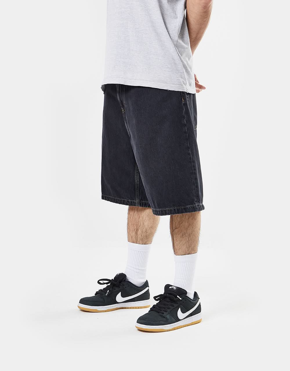 Carhartt WIP Brandon Shorts - Black (Stone Washed) - Image 3