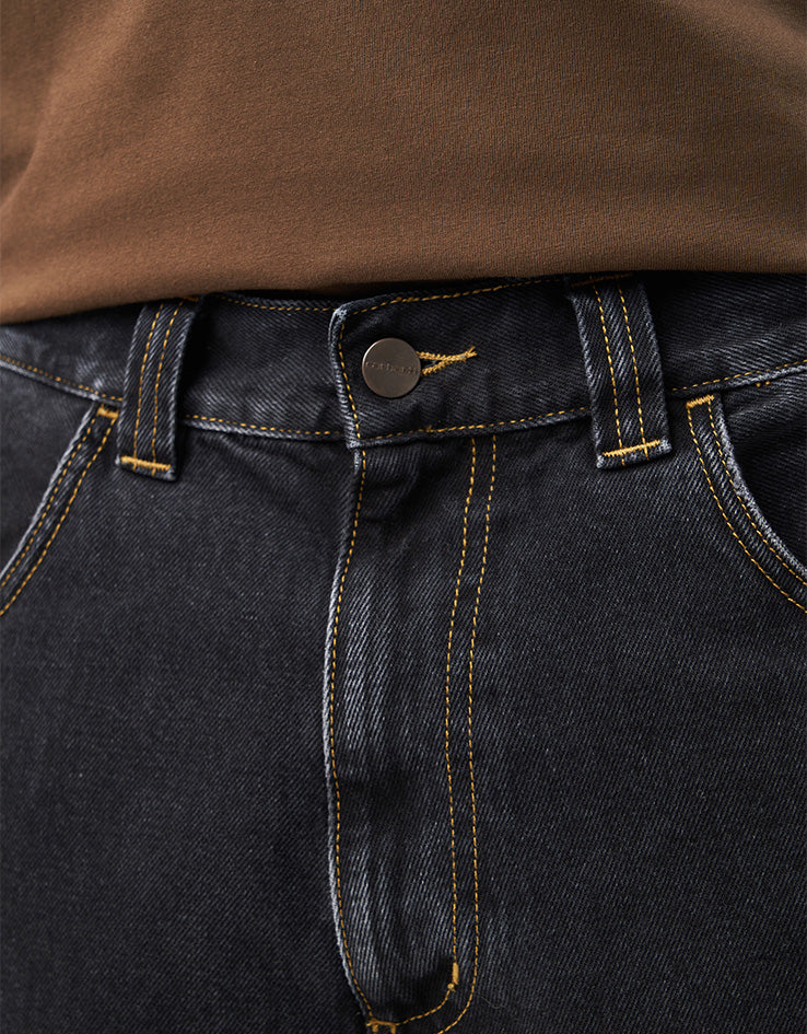 Carhartt WIP Brandon Shorts - Black (Stone Washed) - Image 5