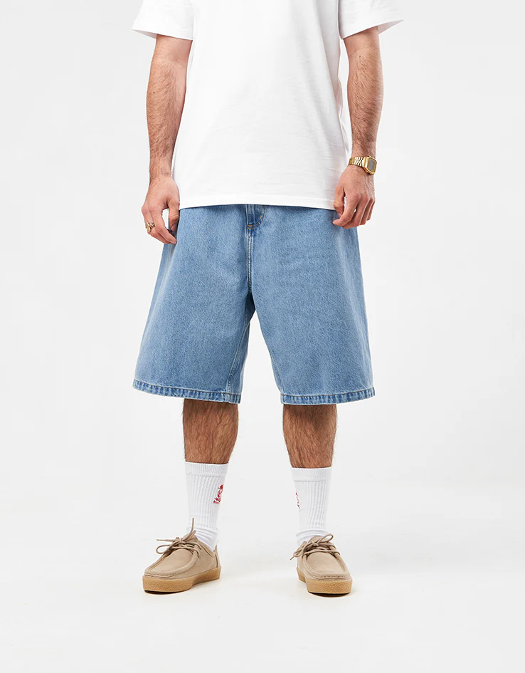 Carhartt WIP Brandon Shorts - Blue (Stone Bleached) - Image 2