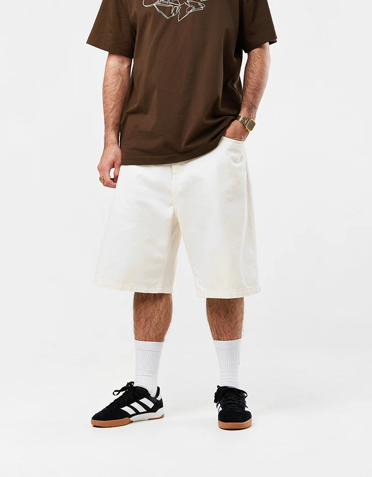 Carhartt WIP Brandon Shorts - White (Rinsed) - Image 3