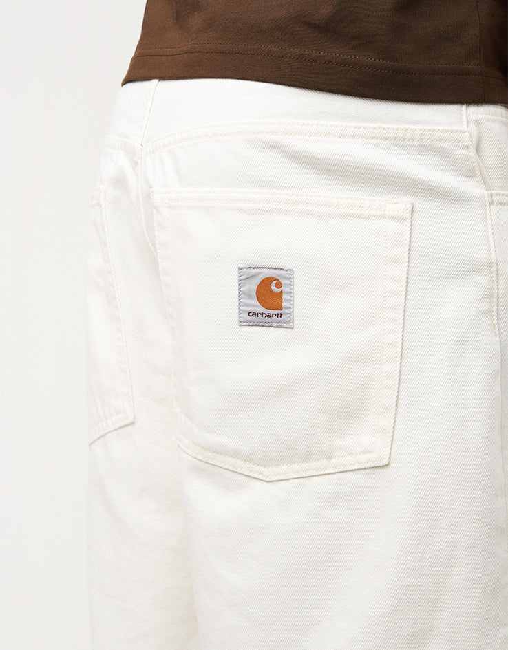 Carhartt WIP Brandon Shorts - White (Rinsed) - Image 4