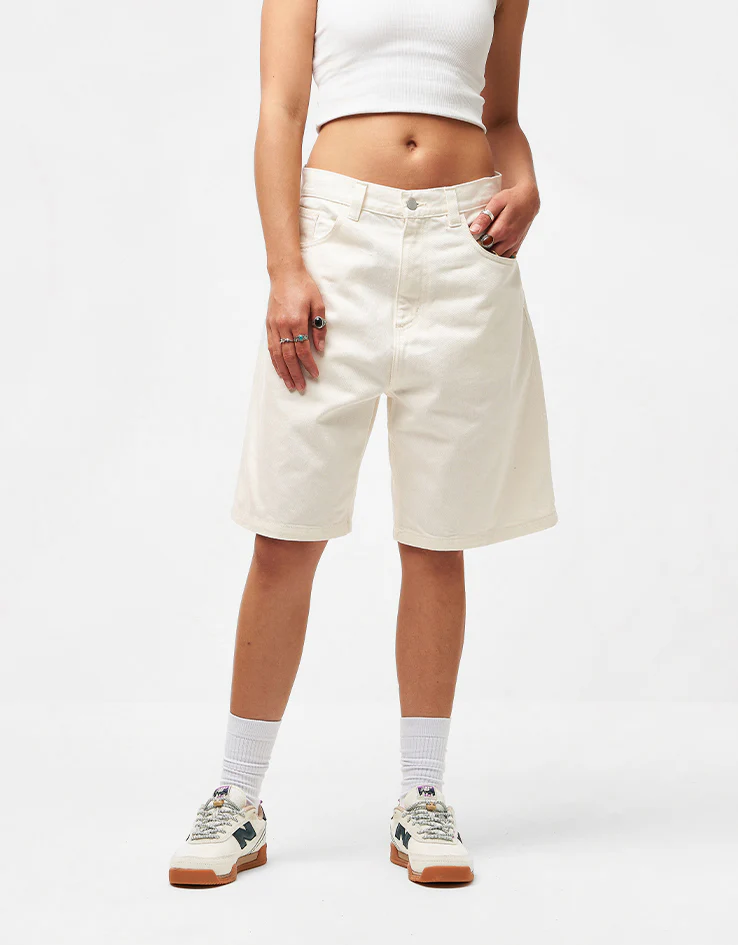 Carhartt WIP Brandon Shorts - White (Rinsed) - Image 6
