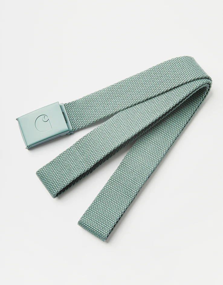 Carhartt WIP C-Logo Tonal Web Belt - Silver Pine/White - Image 2