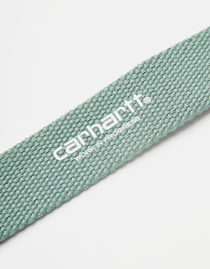 Carhartt WIP C-Logo Tonal Web Belt - Silver Pine/White - Image 4