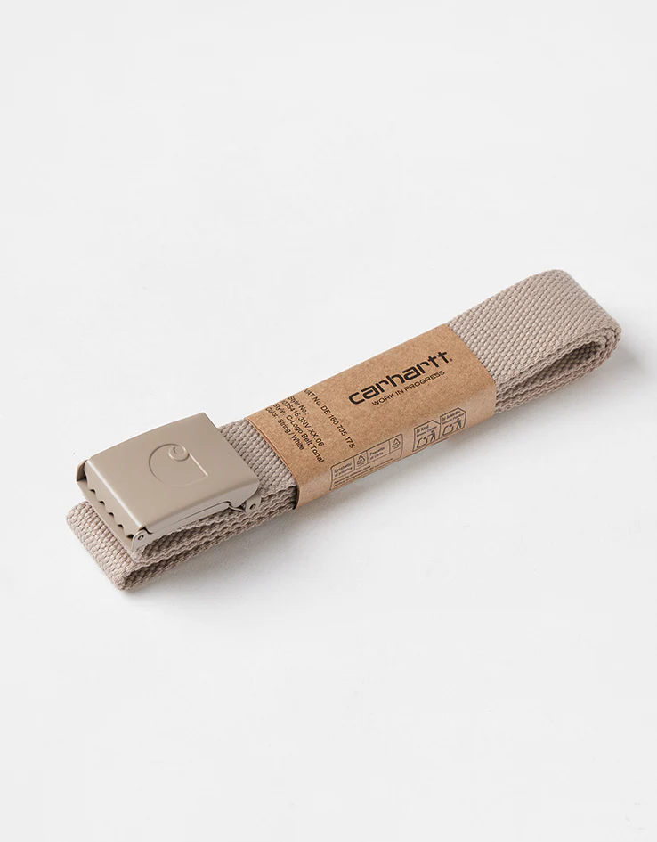 Carhartt WIP C-Logo Tonal Web Belt - String/White - Image 4