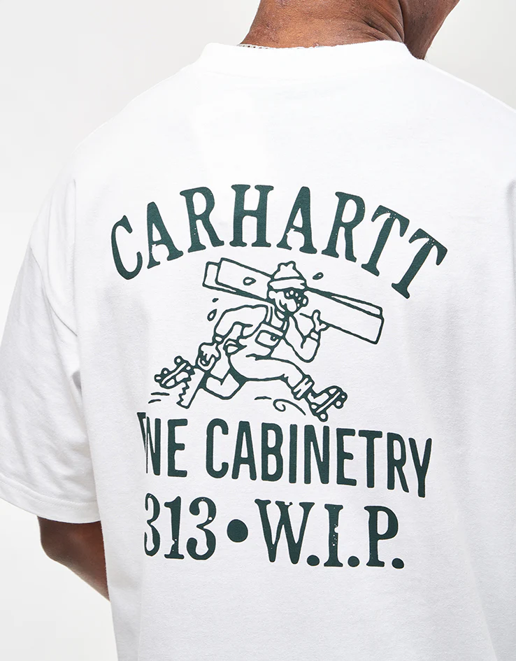 Carhartt WIP Cabinetry T-Shirt - White/Black - Image 3