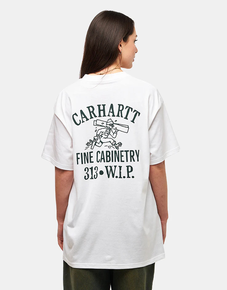Carhartt WIP Cabinetry T-Shirt - White/Black - Image 5