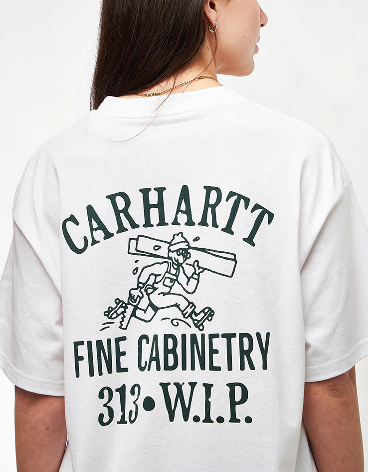 Carhartt WIP Cabinetry T-Shirt - White/Black - Image 7