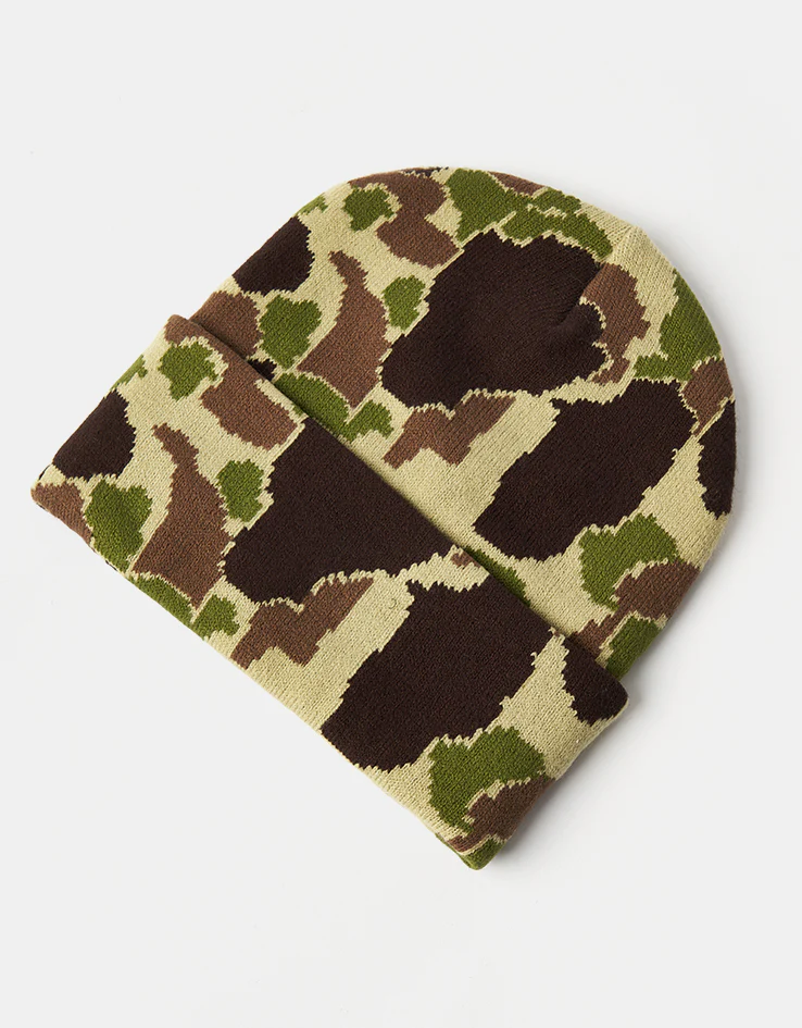 Carhartt WIP Camo Duck Beanie - Camo Duck Jacquard/Green - Image 3