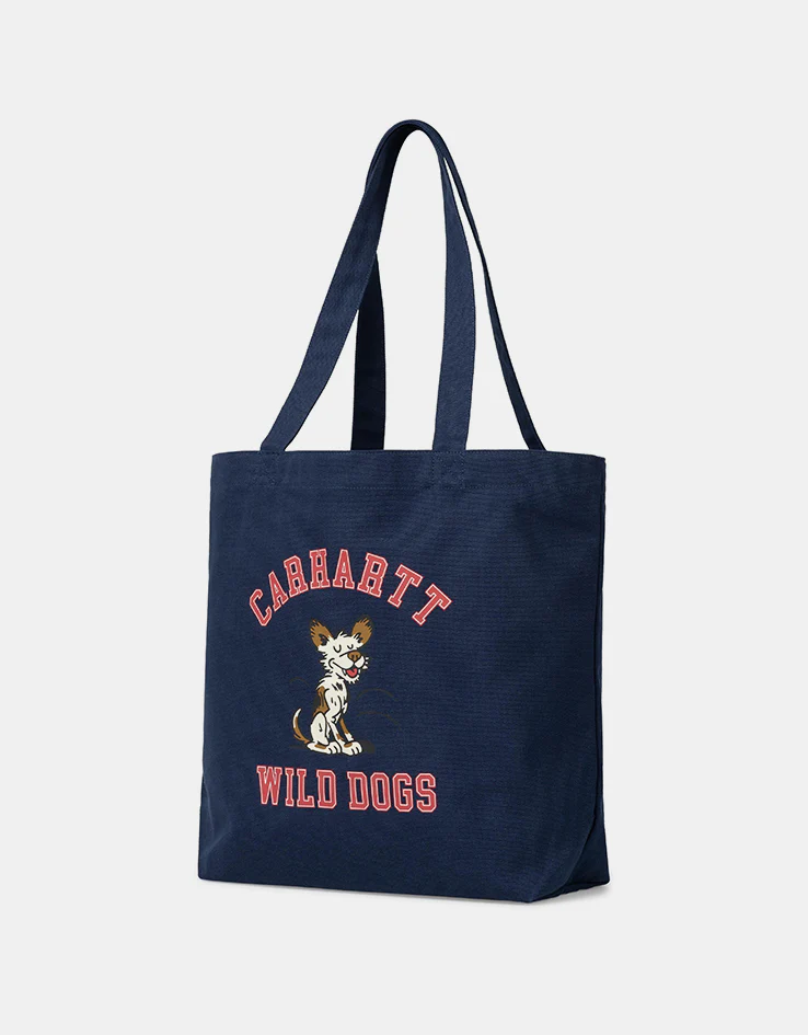 Carhartt WIP Canvas Graphic Tote - Wild Dog Print/Jupiter - Image 3