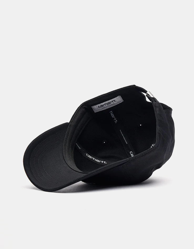Carhartt WIP Canvas Script Cap - Black/White - Image 5