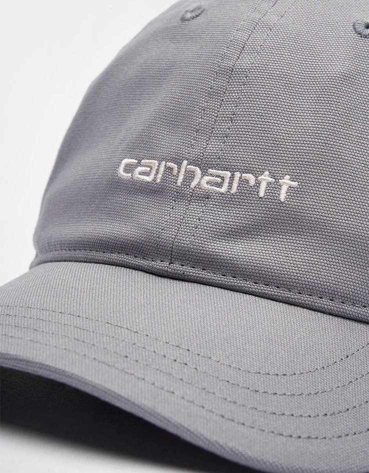 Carhartt WIP Canvas Script Cap - Mirror/Wax - Image 2