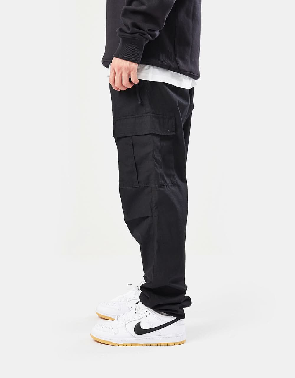 Carhartt WIP Cargo Jogger - Black (Rinsed) - Image 3