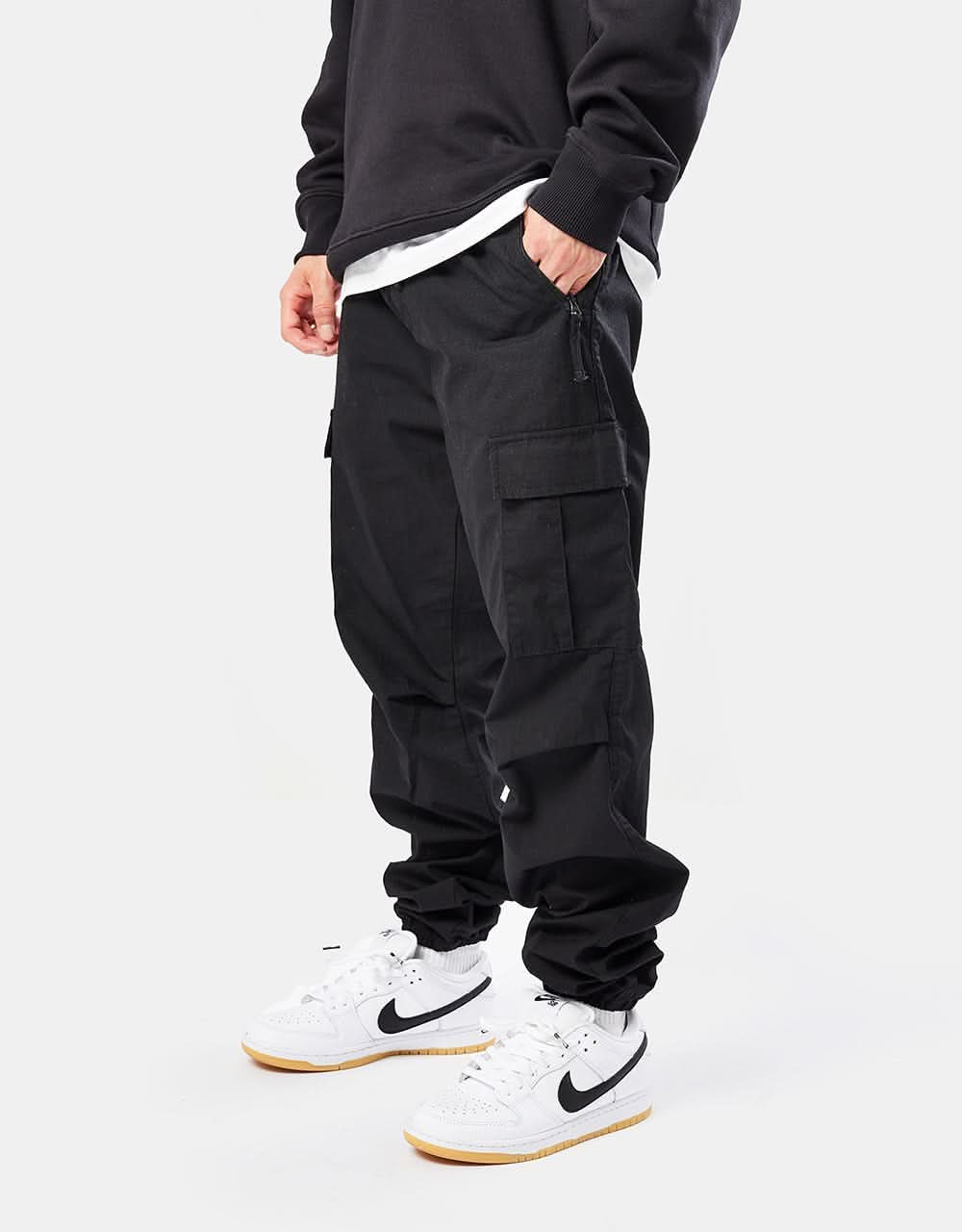 Carhartt WIP Cargo Jogger - Black (Rinsed) - Image 7